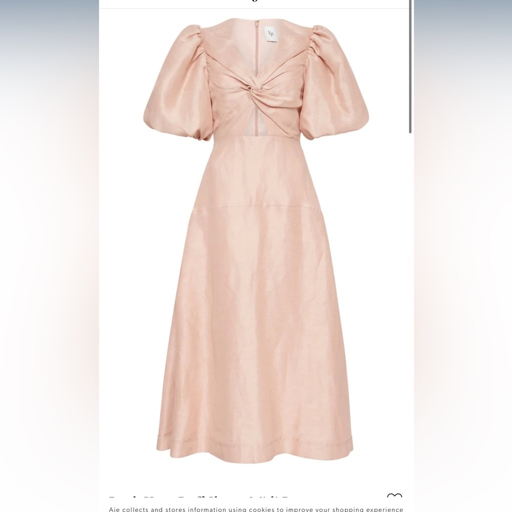 Aje pink puff sleeve midi dress - Picture 4 of 9